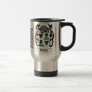 Taza del viaje del escudo de armas de la familia