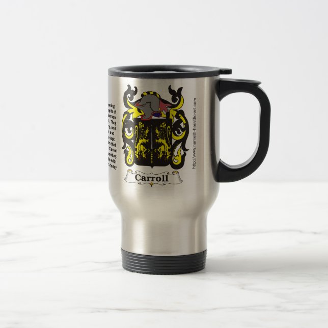 Taza del viaje del escudo de armas de la familia (Derecha)