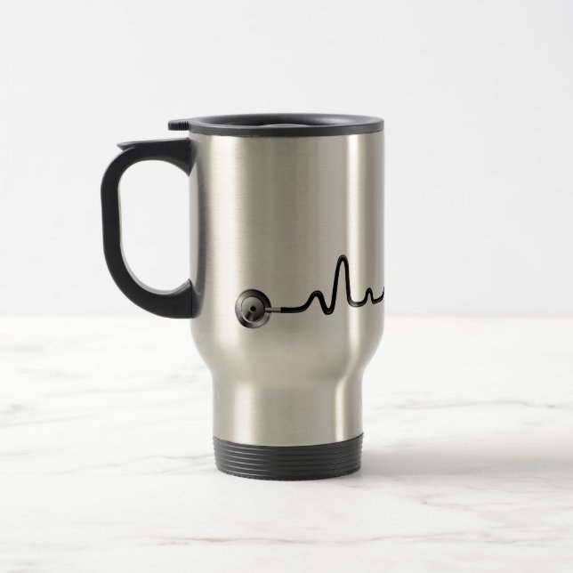 Taza del viaje del estetoscopio EKG (Izquierda)