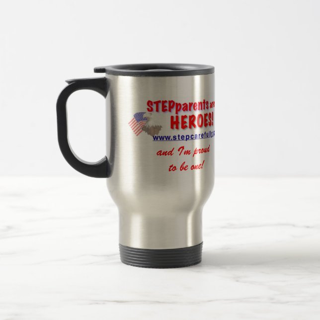 Taza del viaje del héroe del Stepparent (Izquierda)