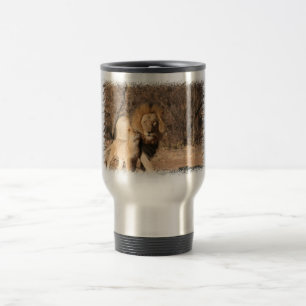 Taza del viaje del león y de Cub de león