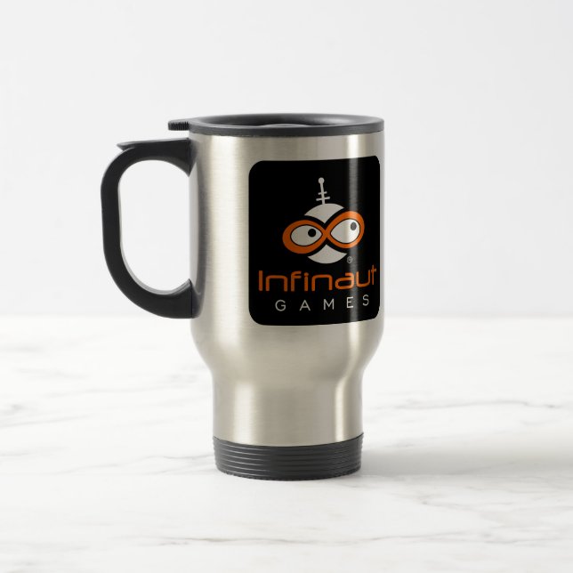 Taza del viaje del logotipo de Infinaut (Izquierda)