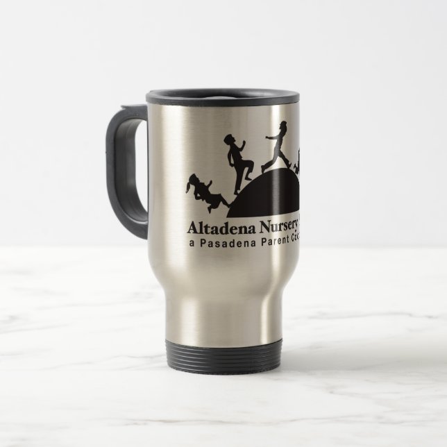 Taza del viaje del logotipo de la American (Anverso izquierdo)