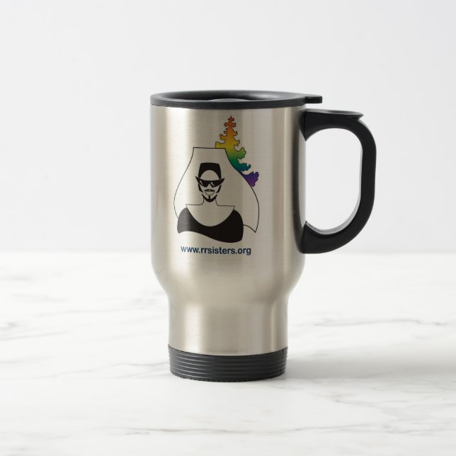 Taza del viaje del logotipo de las hermanas del RR (Derecha)