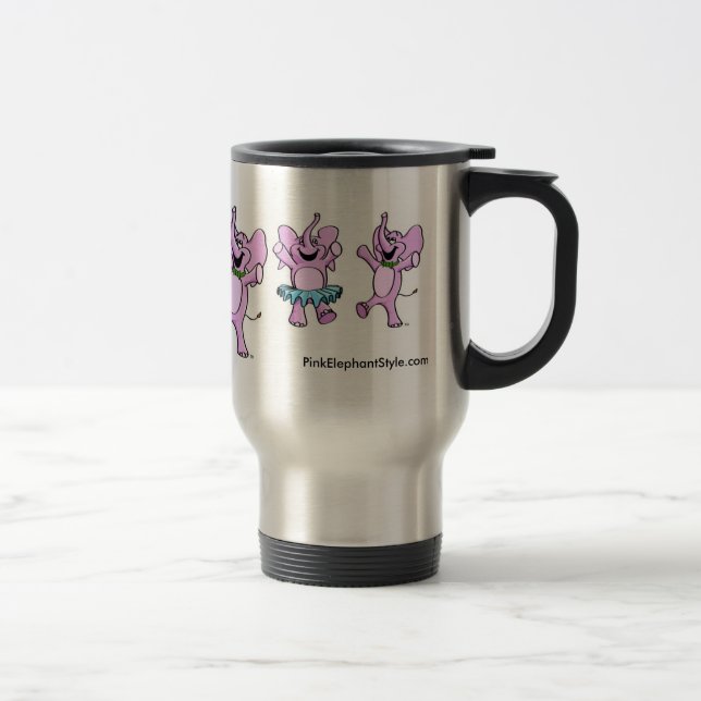 Taza del viaje del logotipo de los elefantes (Derecha)