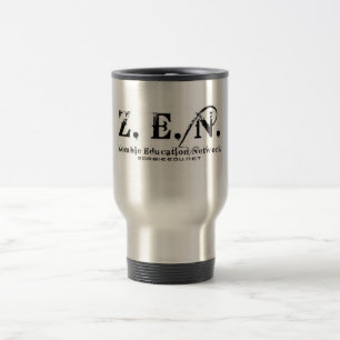 taza del viaje del logotipo del zen