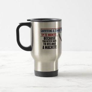 TAZA DEL VIAJE DEL MACHETE DEL ZOMBI