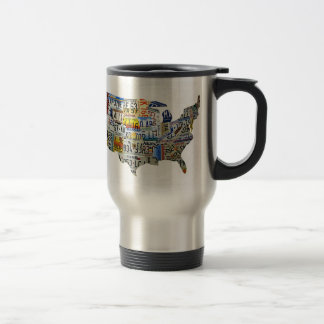 Taza del viaje del mapa de la placa de Estados