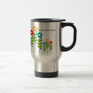Taza del viaje del médico de la enfermera floral