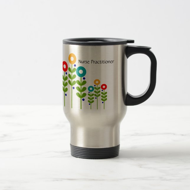 Taza del viaje del médico de la enfermera floral (Derecha)