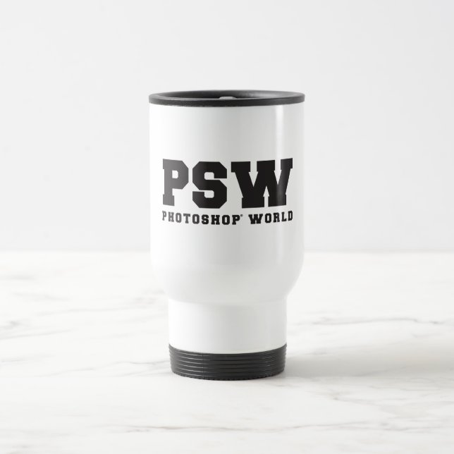 Taza del viaje del mundo PSW de Photoshop (Centro)