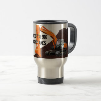 Taza del viaje del operador del excavador