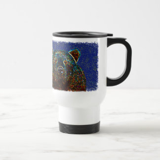 Taza del viaje del oso: Fondo estrellado