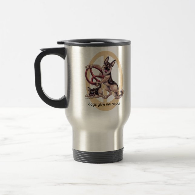 Taza del viaje del pastor alemán (Izquierda)