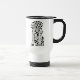 Taza del viaje del perrito de Dogue de Bordeaux