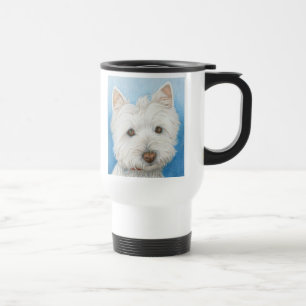 Taza del viaje del perro de Westie