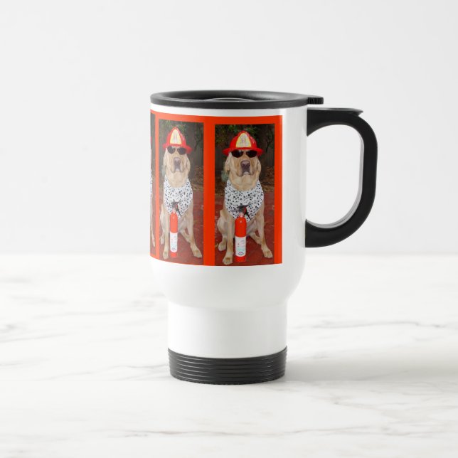 Taza del viaje del perro del parque de bomberos (Derecha)