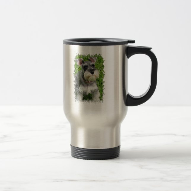 Taza del viaje del Schnauzer miniatura (Derecha)