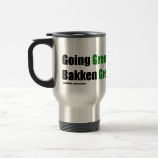 Taza del viaje del verde de Bakken con el Web site