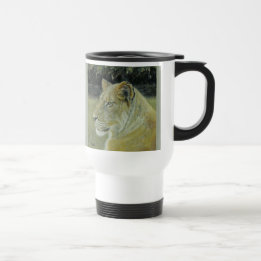 Taza del viaje del viajero de la leona