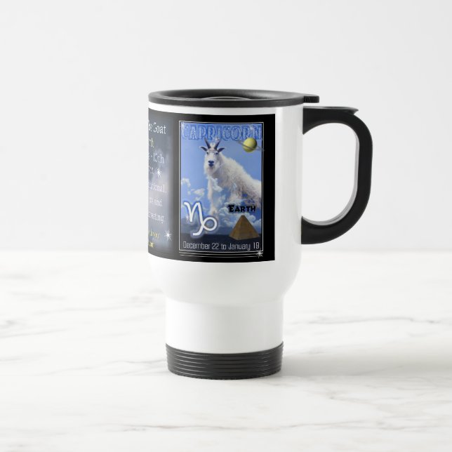 Taza del viaje del zodiaco de WhiteCapricorn (Derecha)