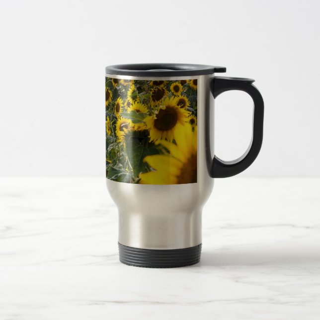 Taza del viajero de la ducha del girasol del (Derecha)