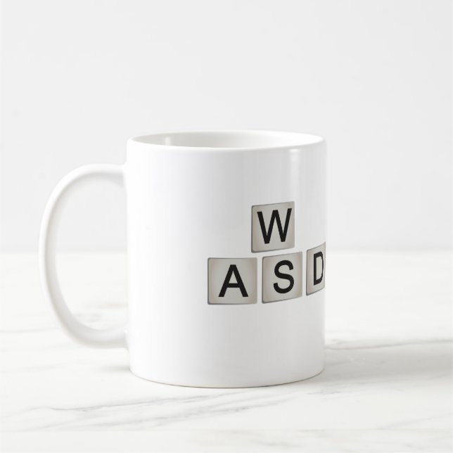 Taza del videojugador de WASD (Izquierda)