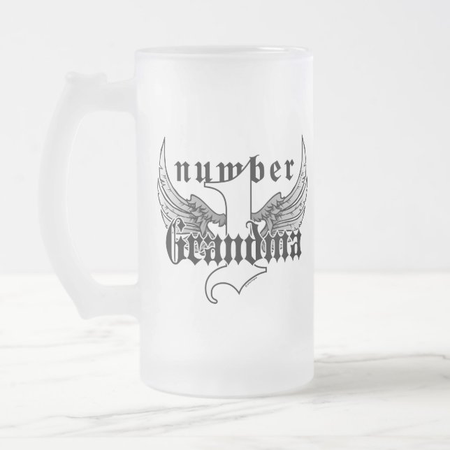 Taza del vidrio de la abuela del número uno (Izquierda)