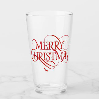 Taza del vidrio de las Felices Navidad