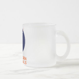 Taza del vidrio esmerilado con el logotipo de