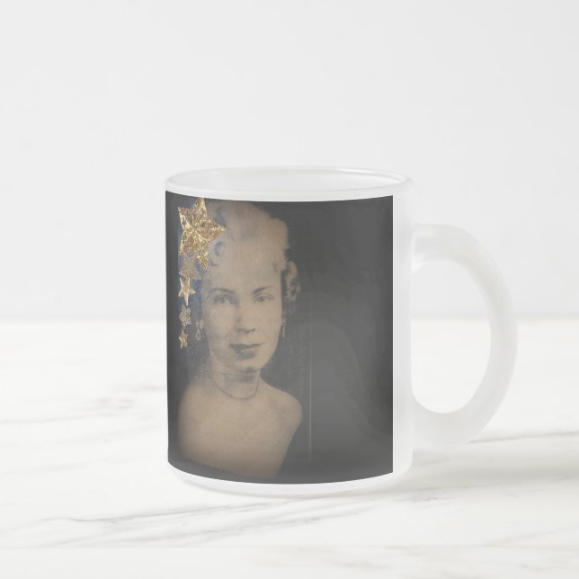Taza del vidrio esmerilado de la "estrella retra" (Derecha)