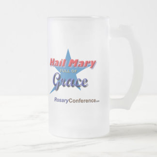Taza del vidrio esmerilado de Maria del saludo