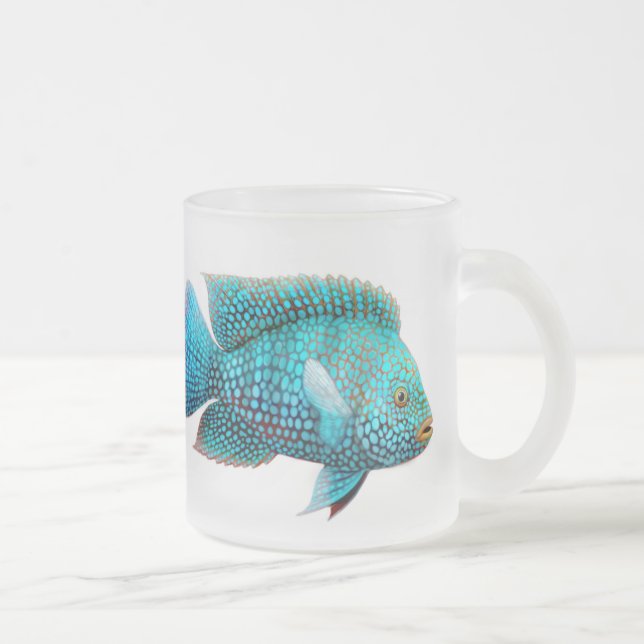 Taza del vidrio esmerilado del Cichlid de (Derecha)