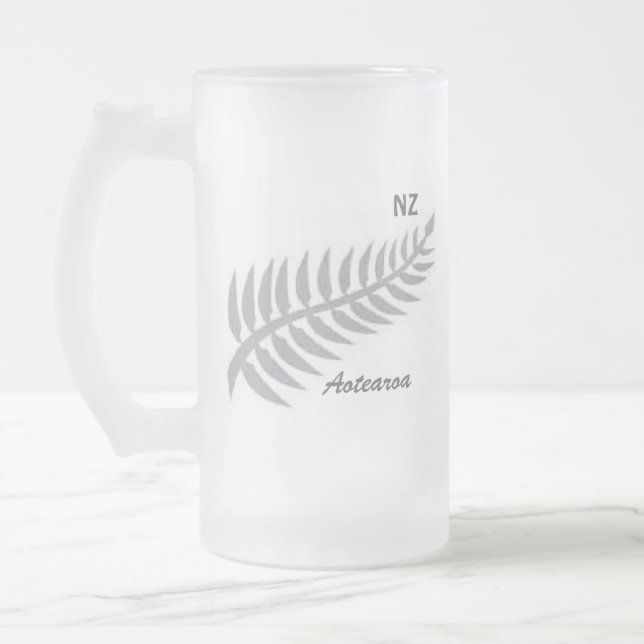 Taza del vidrio esmerilado del HELECHO DE PLATA (Izquierda)