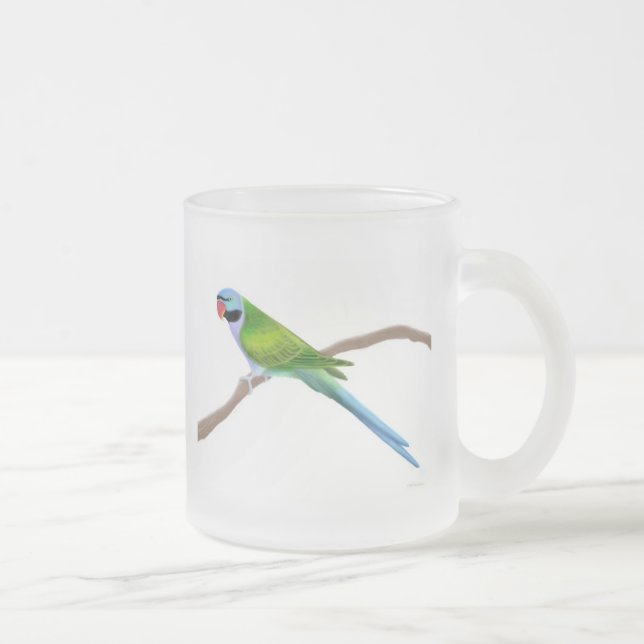 Taza del vidrio esmerilado del Parakeet del bigote (Derecha)