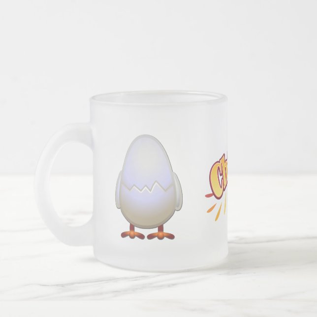 Taza del vidrio esmerilado del pío (Izquierda)