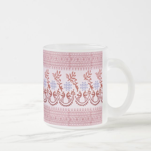Taza del vidrio esmerilado - rojo indio (Derecha)