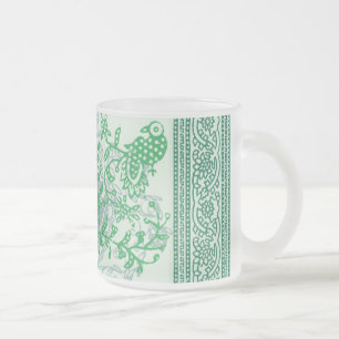 Taza del vidrio esmerilado - verde indio