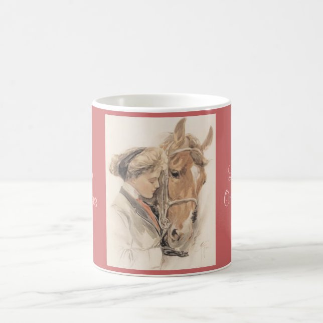 Taza del vintage del caballo (Centro)
