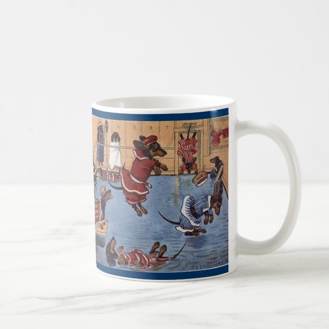 Taza del vintage del Dachshund (Derecha)