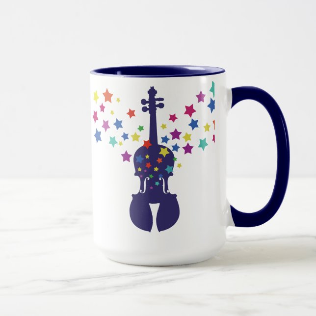 Taza del violín y de café de las estrellas (Derecha)