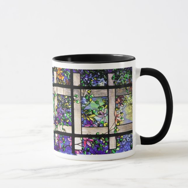 Taza del vitral de Tiffany del jardín