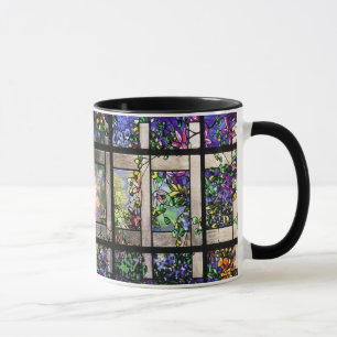 Taza del vitral de Tiffany del jardín