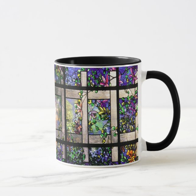 Taza del vitral de Tiffany del jardín (Derecha)