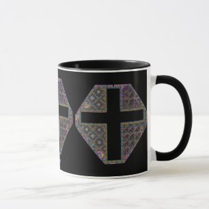 Taza del vitral en triplicado