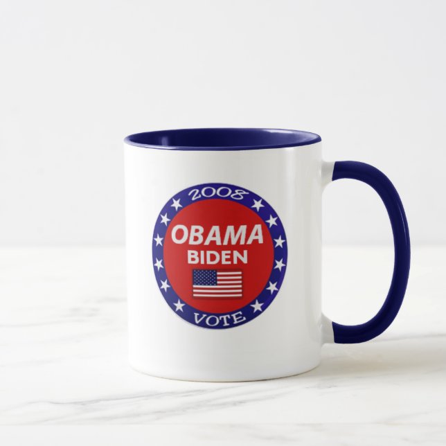 Taza del voto de Obama Biden (Derecha)