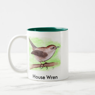Taza del Wren de casa de 2 Sided/2Tone