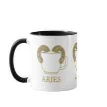 Taza del Zodíaco Aries Negrita
