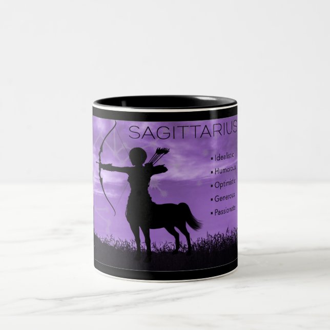 Taza del zodiaco de Archer del sagitario con (Centro)