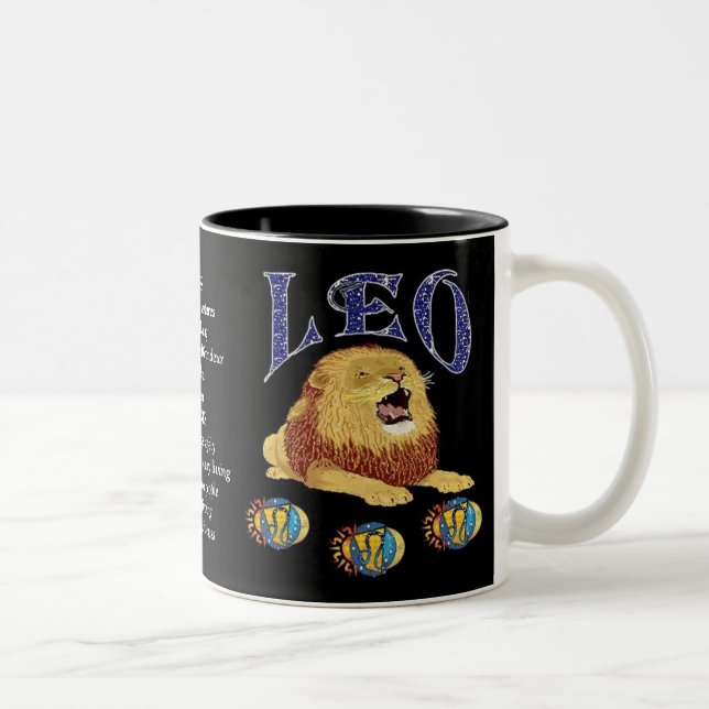 Taza del zodiaco del Rótulo del nacimiento de Leo (Derecha)